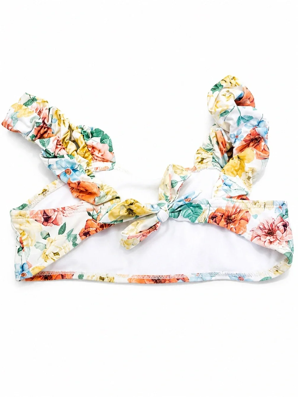 GB girls Floral Ruffle-Strap Bikini in Yellow, Pink, Blue & Green